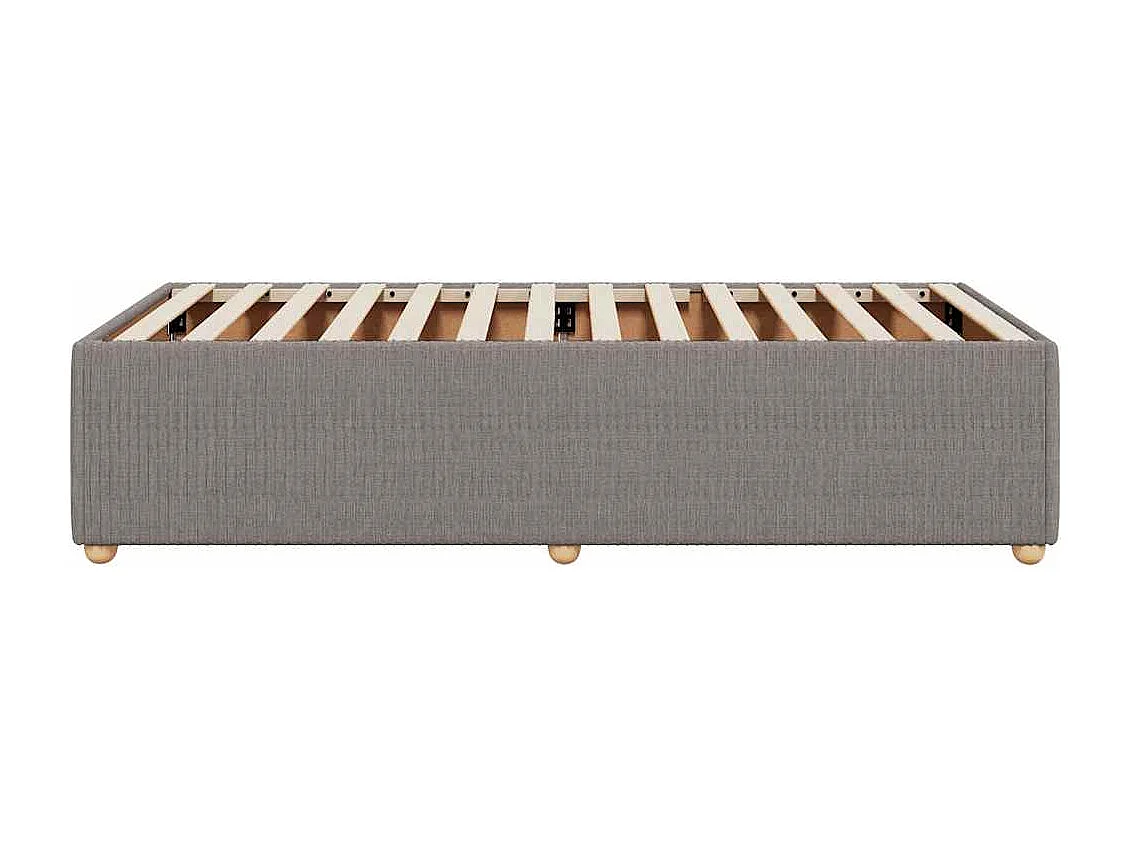 Cadre de lit sans matelas taupe 80x200 cm tissu