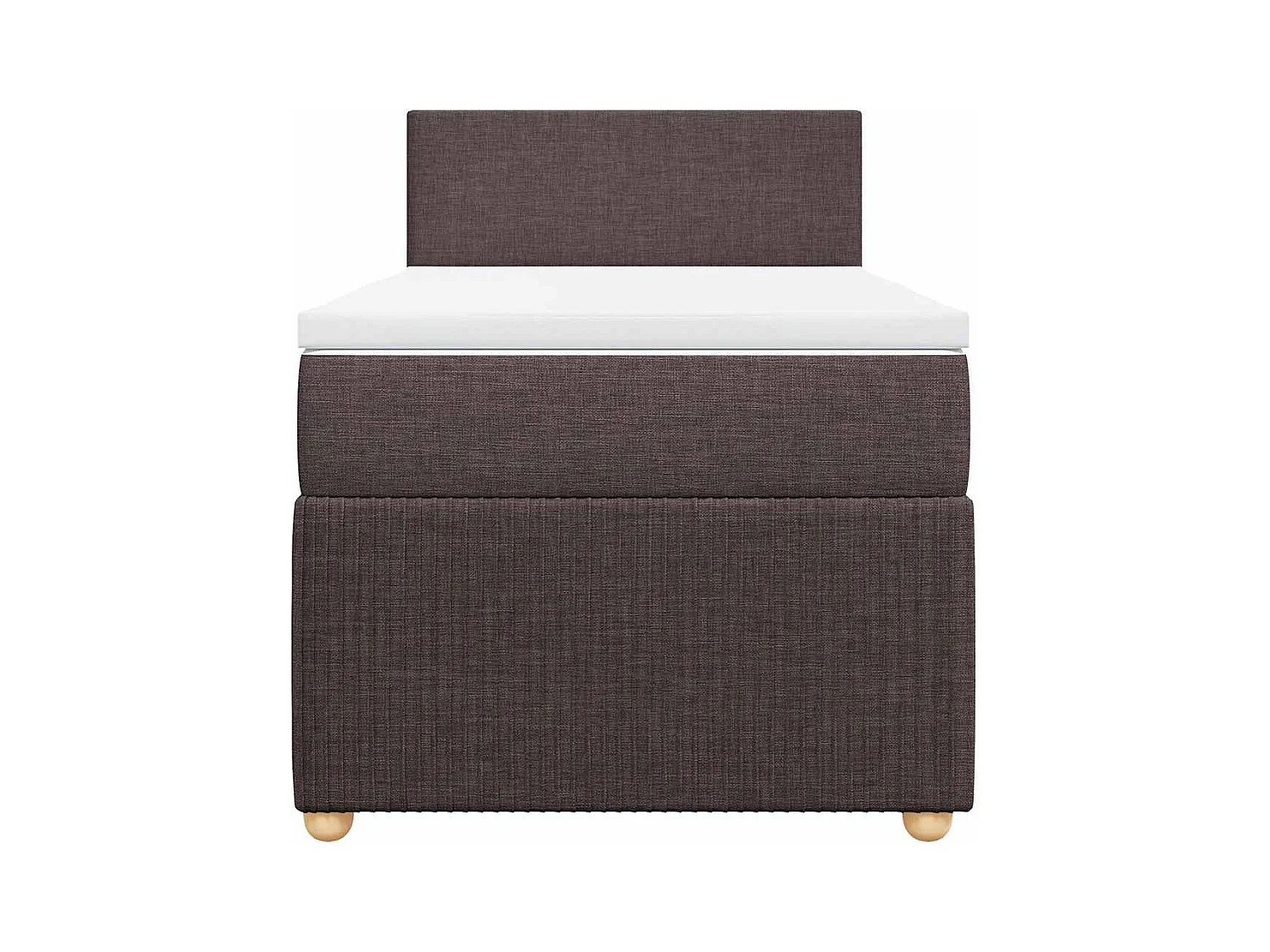 Cama com molas/colchão 80x200 cm tecido castanho-escuro