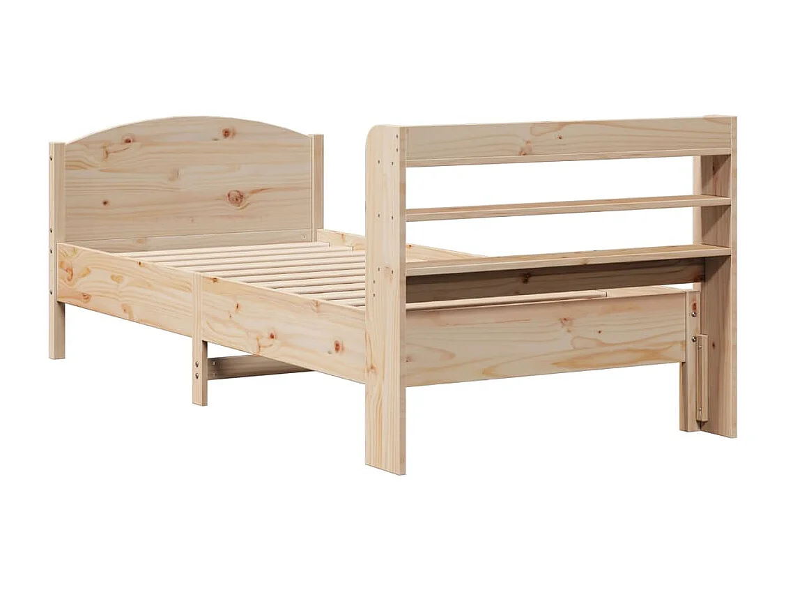Cadre de lit sans matelas 75x190 cm bois de pin massif