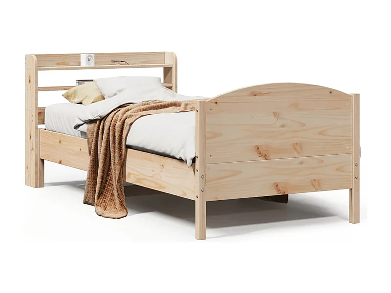 Massivholzbett ohne Matratze 75x190 cm Kiefernholz