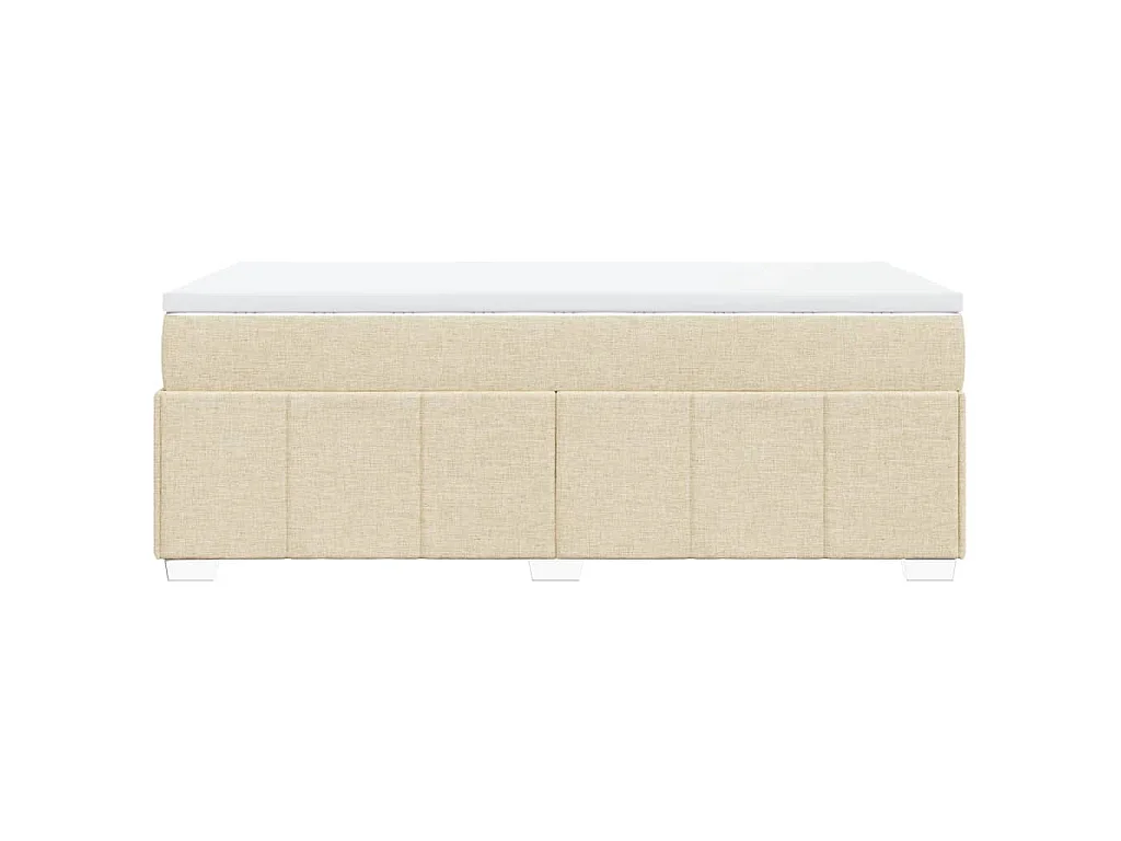 Boxspring met matras stof crèmekleurig 80x200 cm