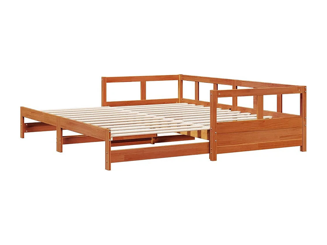 Dormeuse senza Materasso Marrone Cera 80x200 cm Legno di Pino