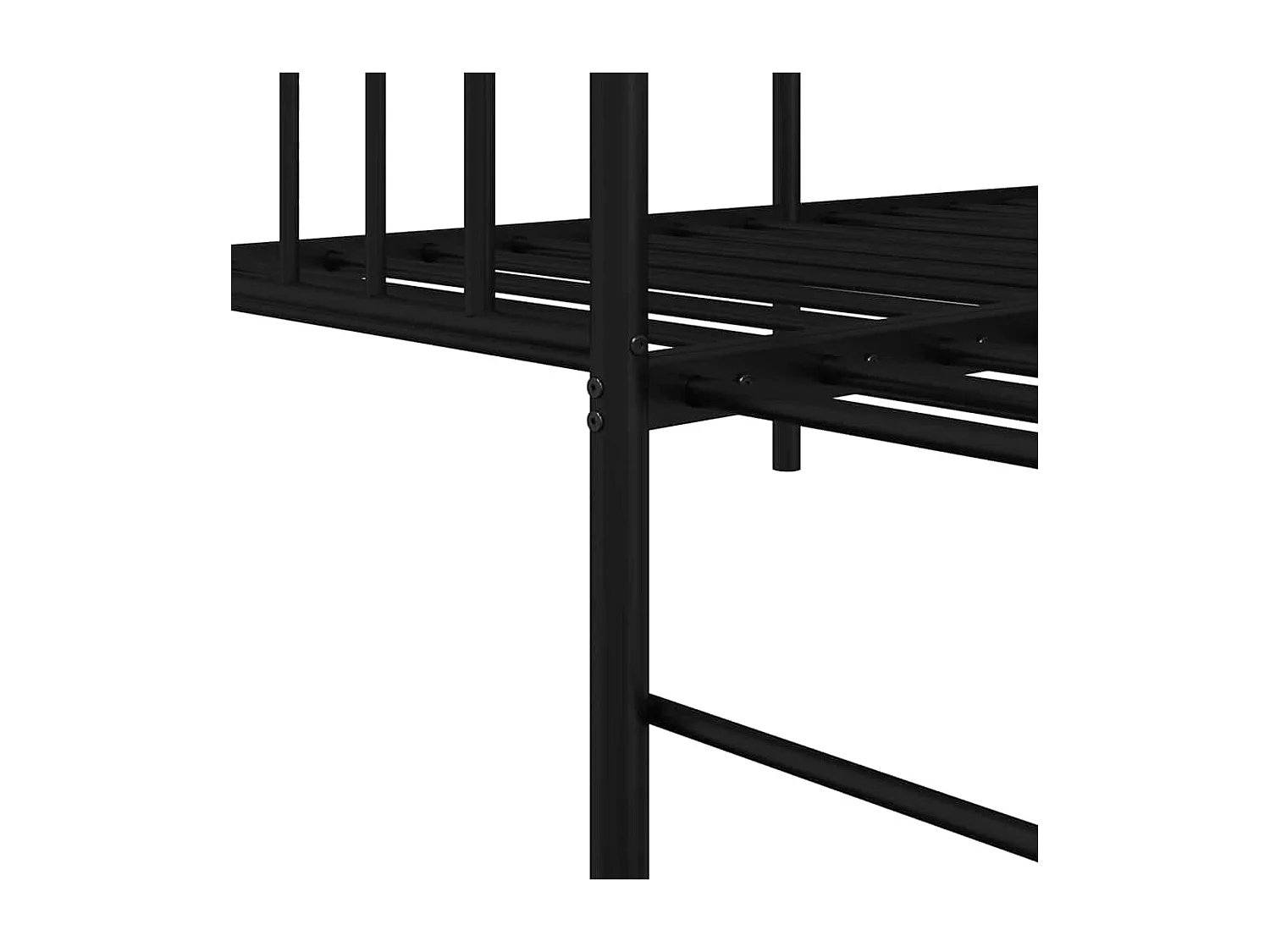 Cadre de lit de jour avec tête de lit Noir 80 x 200 cm Acier