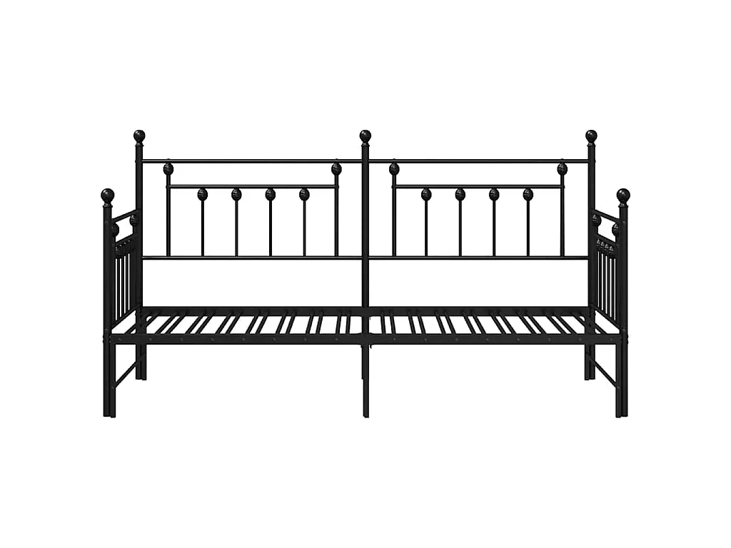 Bedframe voor een daybed Zwart 80 x 200 cm Staal