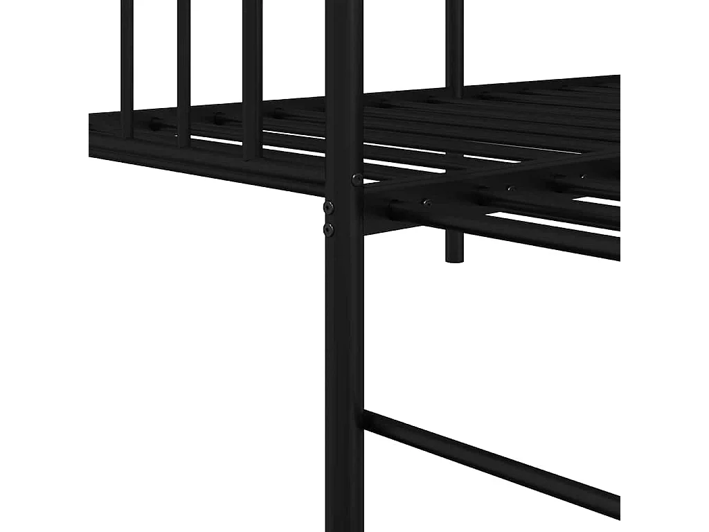 Bedframe voor een daybed Zwart 80 x 200 cm Staal