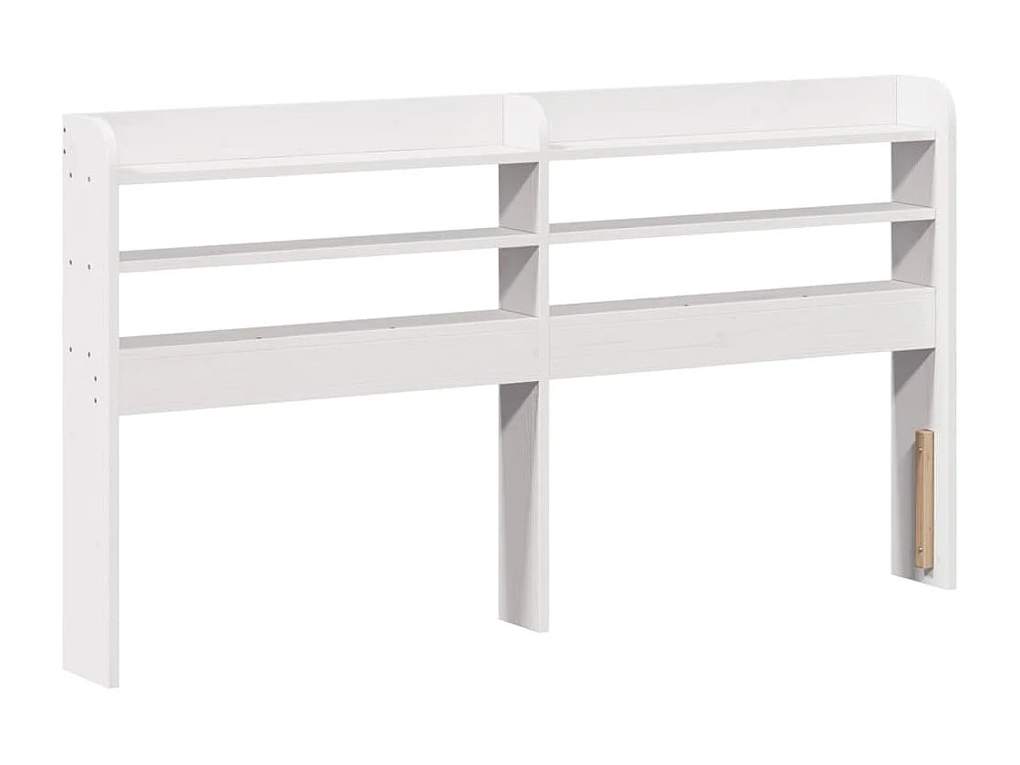 Estrutura cama c/ cabeceira 135x190 cm pinho maciço branco