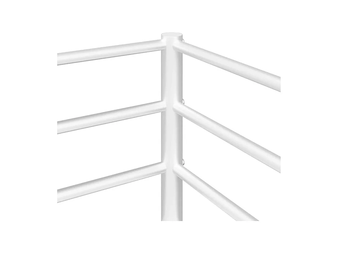 Lit superposé sans matelas blanc 80x200 cm acier