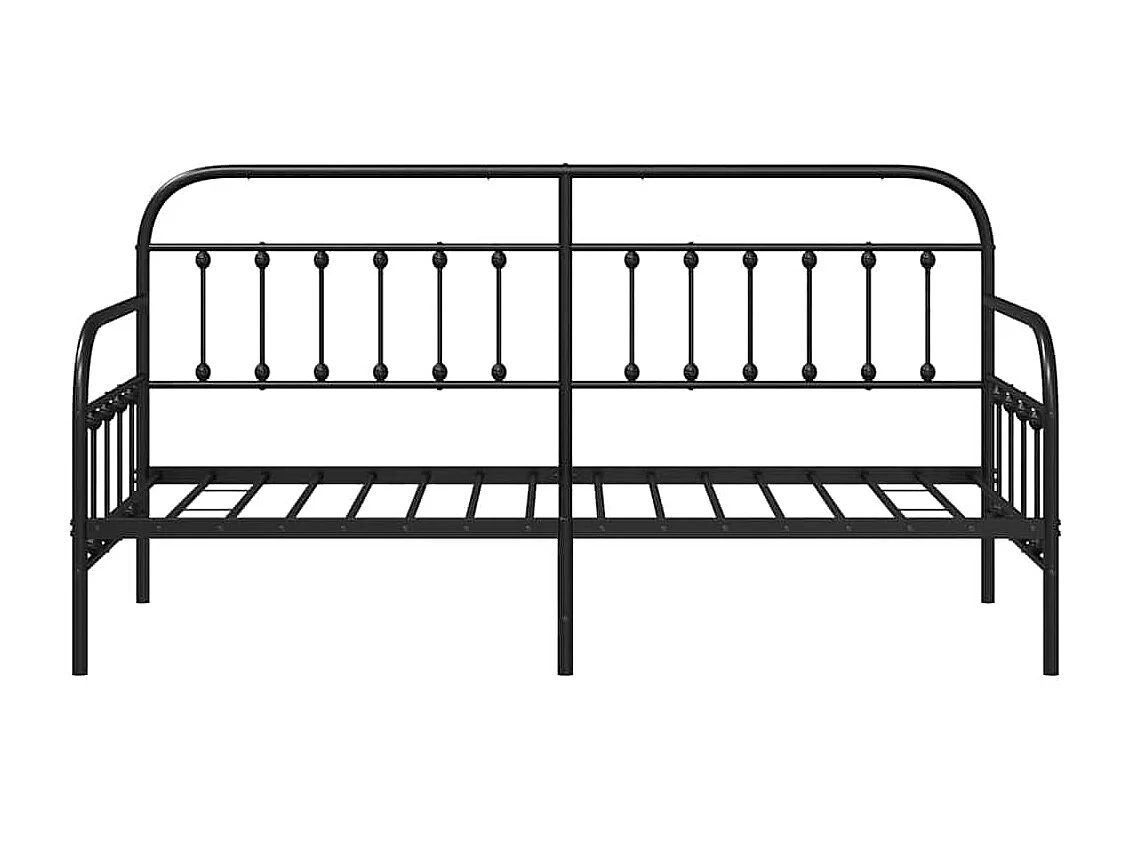 Bedframe voor een daybed Zwart 75 x 190 cm Gepoedercoat staal