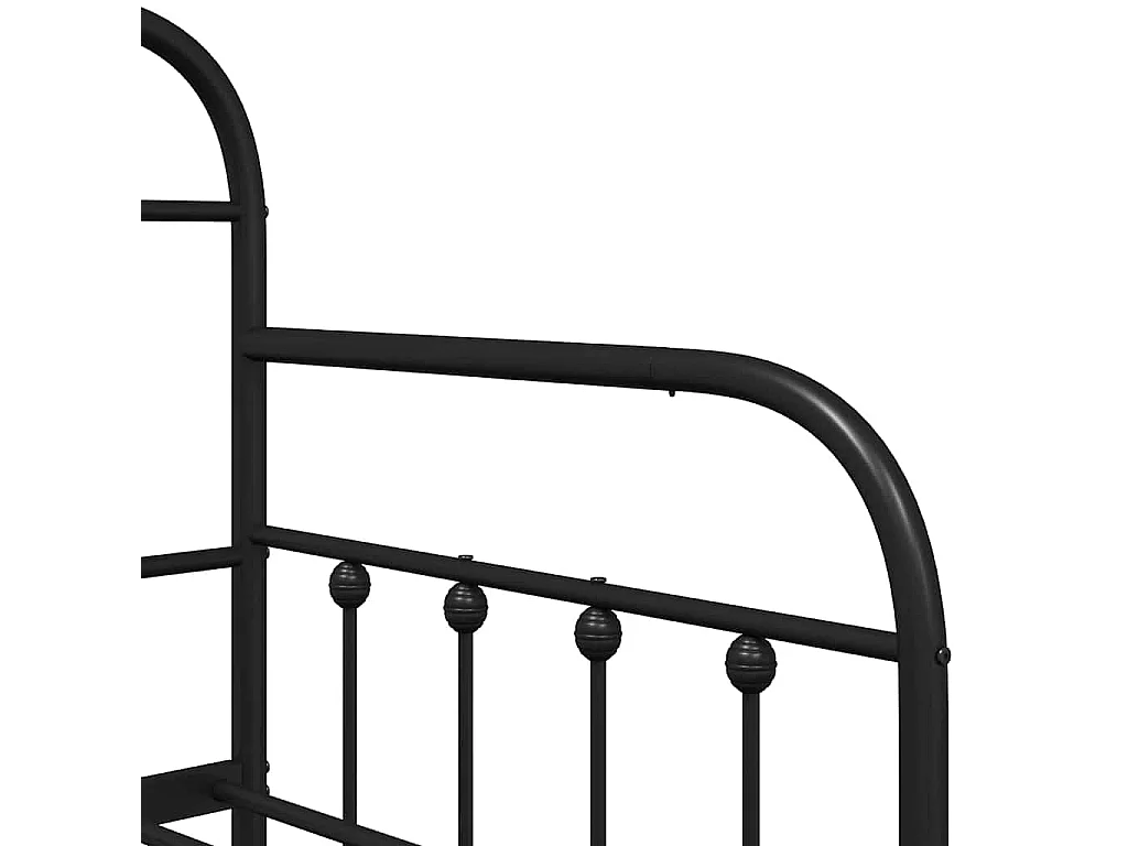 Cadre de lit de jour Noir 75 x 190 cm Acier enduit de poudre
