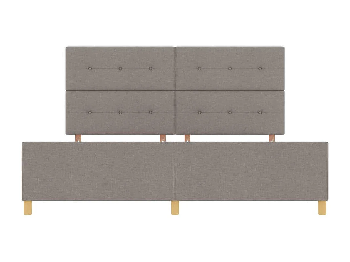 Bedframe met hoofdeinde Taupe 200 x 200 cm Stof