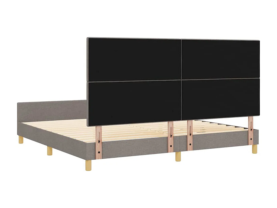 Bedframe met hoofdeinde Taupe 200 x 200 cm Stof