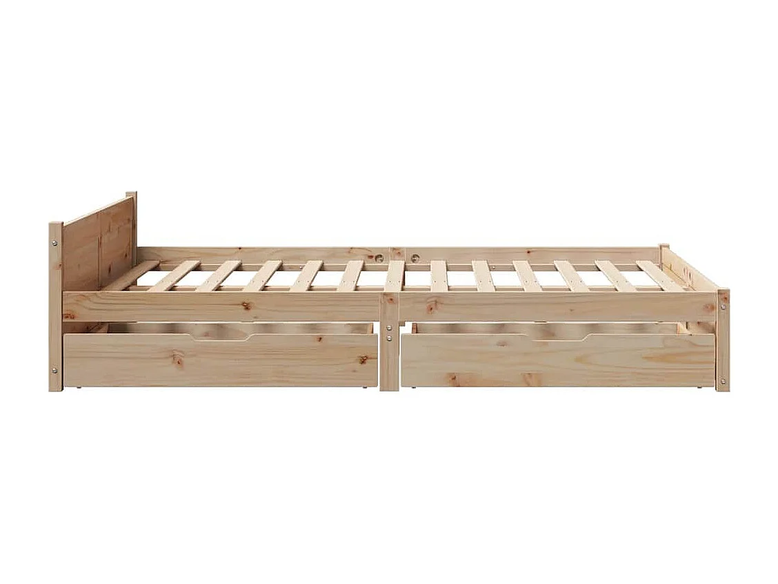 Cama sem colchão 135x190 cm madeira de pinho maciça