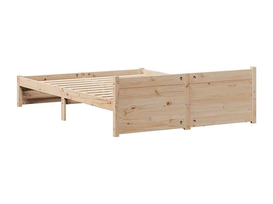 Cama sem colchão 135x190 cm madeira de pinho maciça