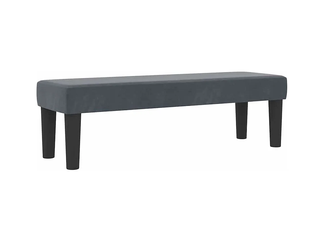 Lit à ressorts avec matelas Gris foncé 200 x 200 cm Velours
