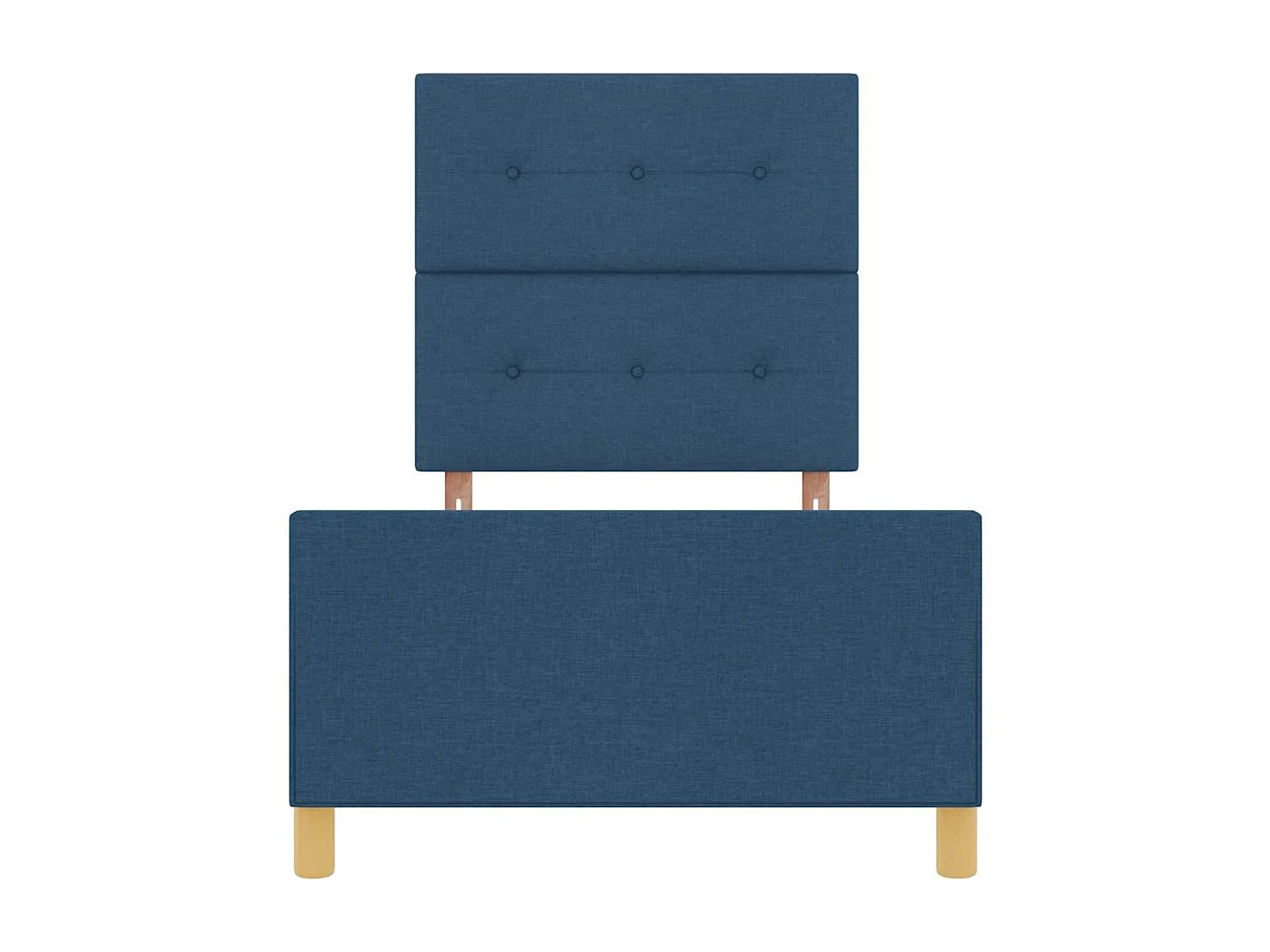 Bedframe met hoofdeinde Blauw 80 x 200 cm Stof