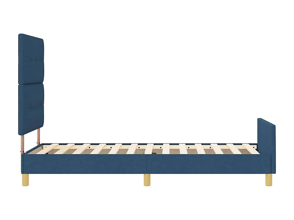 Bedframe met hoofdeinde Blauw 80 x 200 cm Stof
