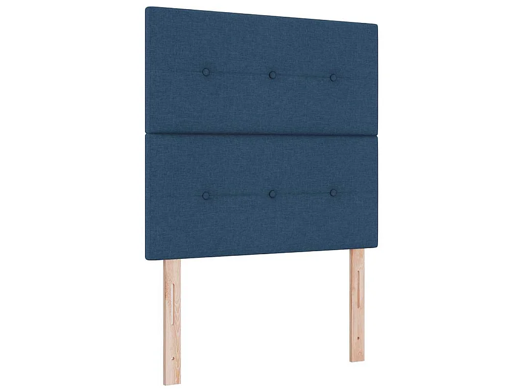 Cadre de lit avec tête de lit Bleu 80 x 200 cm tissu