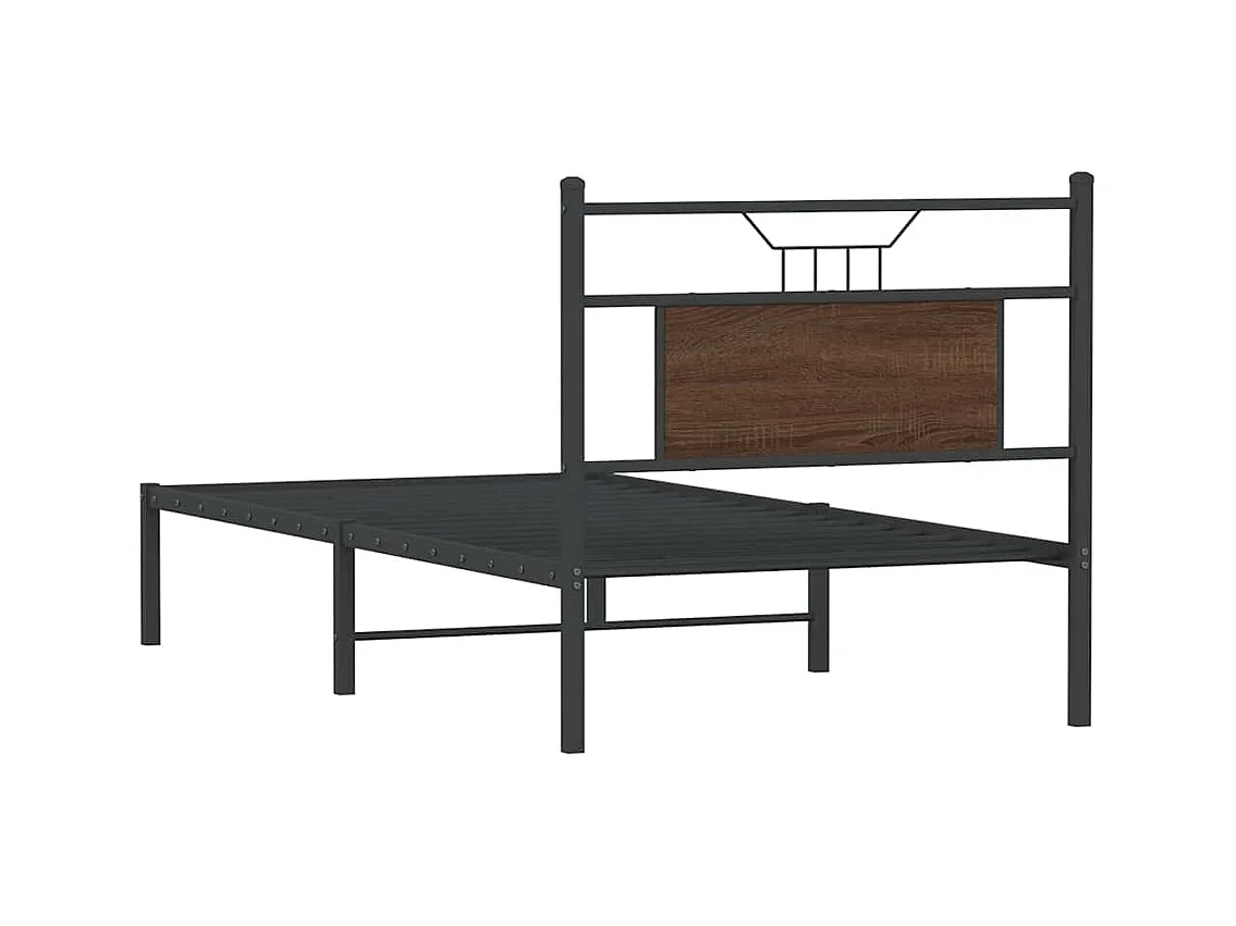 Bettgestell ohne Matratze Braun Eiche 80x200 cm Holzwerkstoff