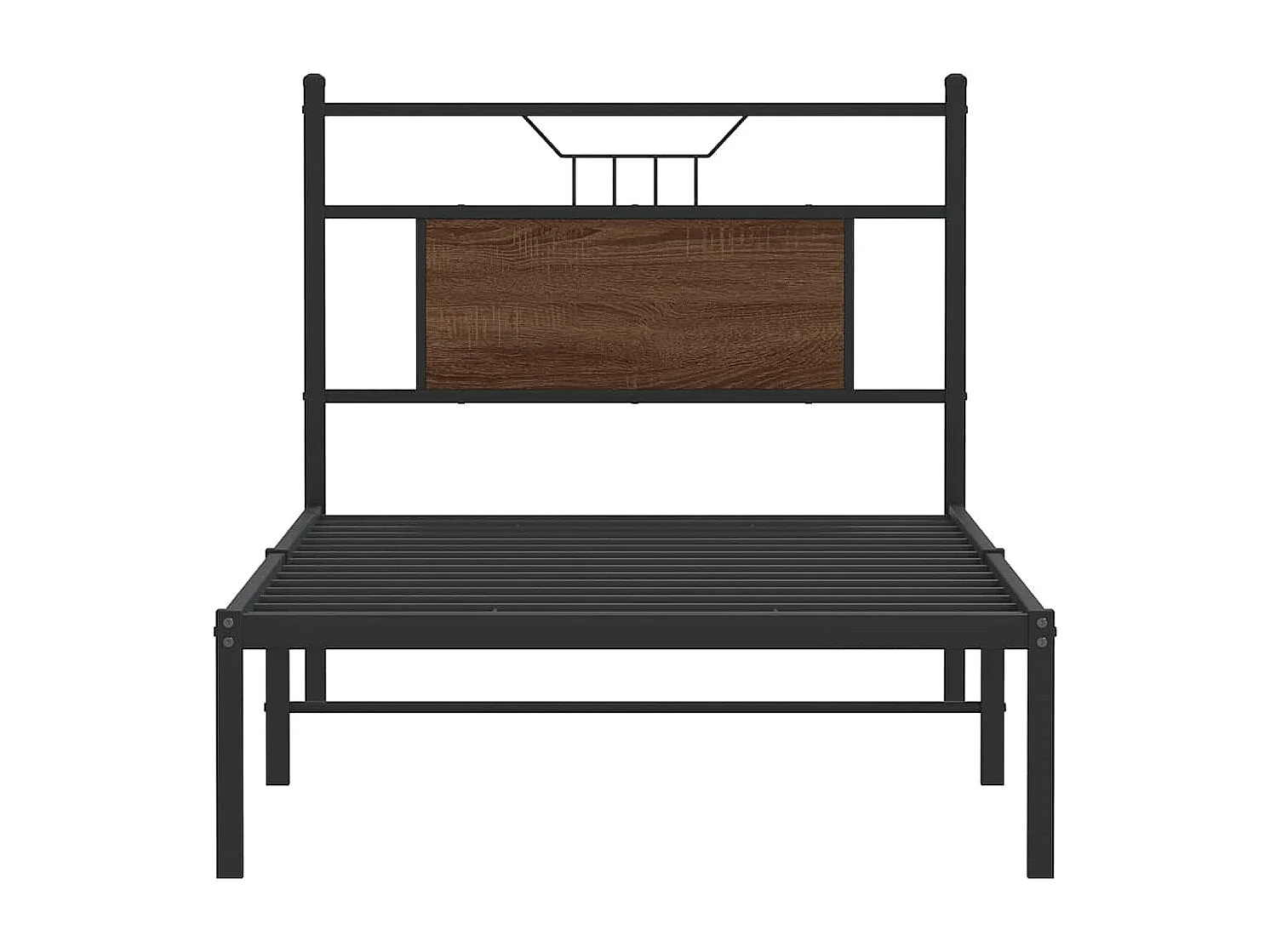Bedframe zonder matras bewerkt hout bruin eikenkleur 80x200 cm