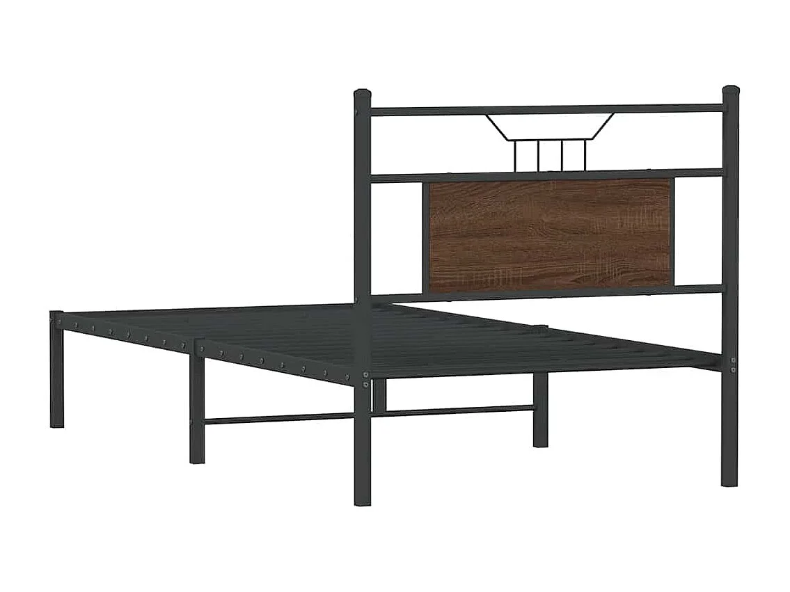 Bedframe zonder matras bewerkt hout bruin eikenkleur 80x200 cm