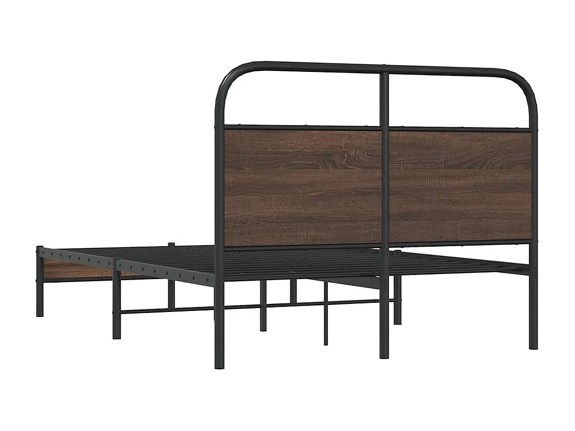 Cadre de lit sans matelas 135x190 cm chêne marron
