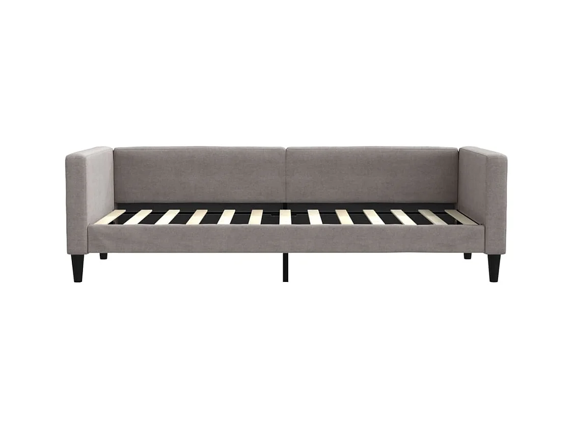 Tagesbett Ausziehbar Taupe 80x200 cm Stoff