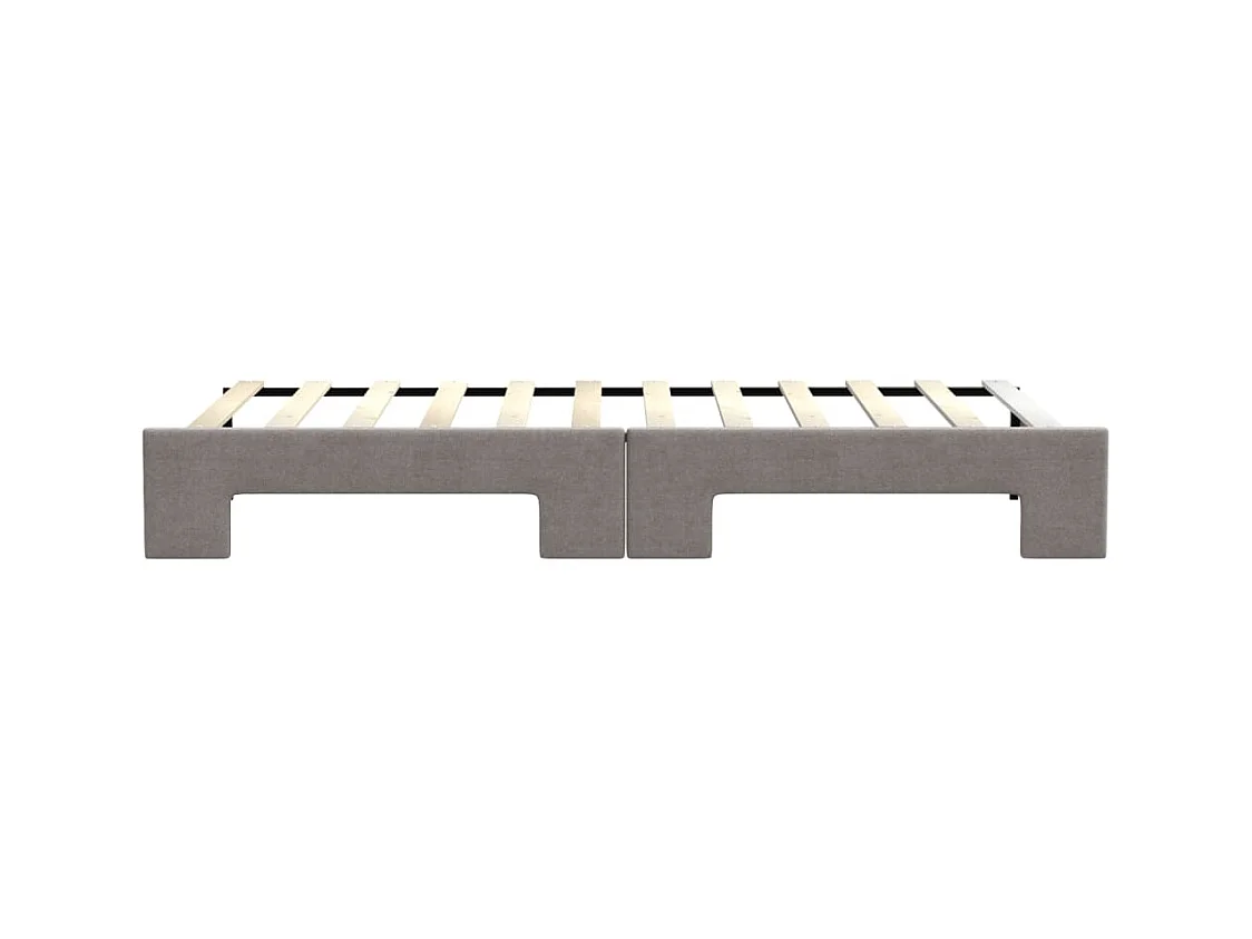 Tagesbett Ausziehbar Taupe 80x200 cm Stoff