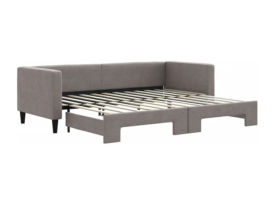 Sofá cama nido tela gris taupe 80x200 cm