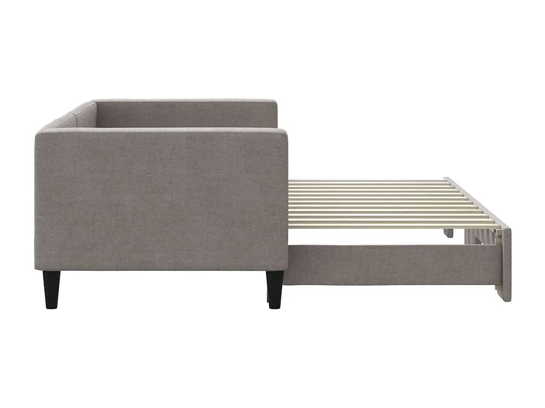 Sofá cama nido tela gris taupe 80x200 cm