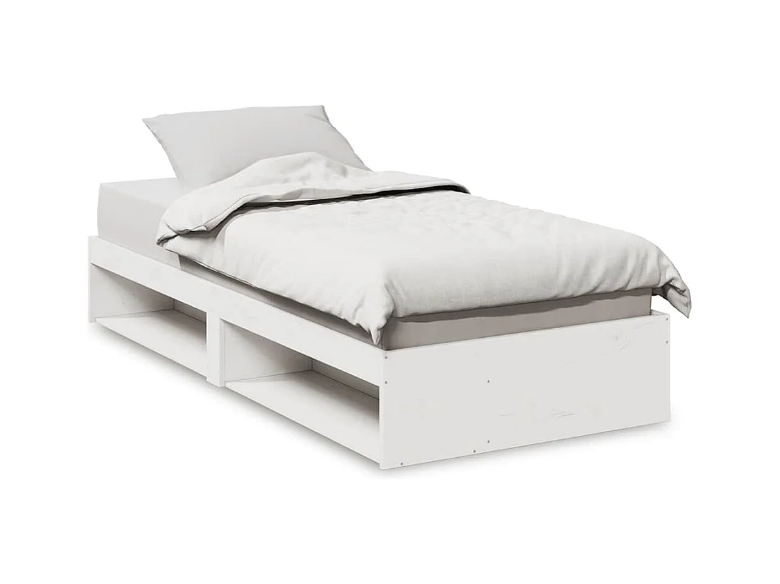 Lit de jour sans matelas blanc 75x190 cm bois de pin massif