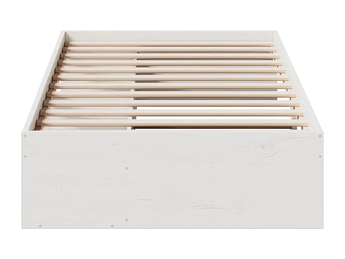 Dormeuse senza Materasso Bianco 75x190 cm in Legno di Pino