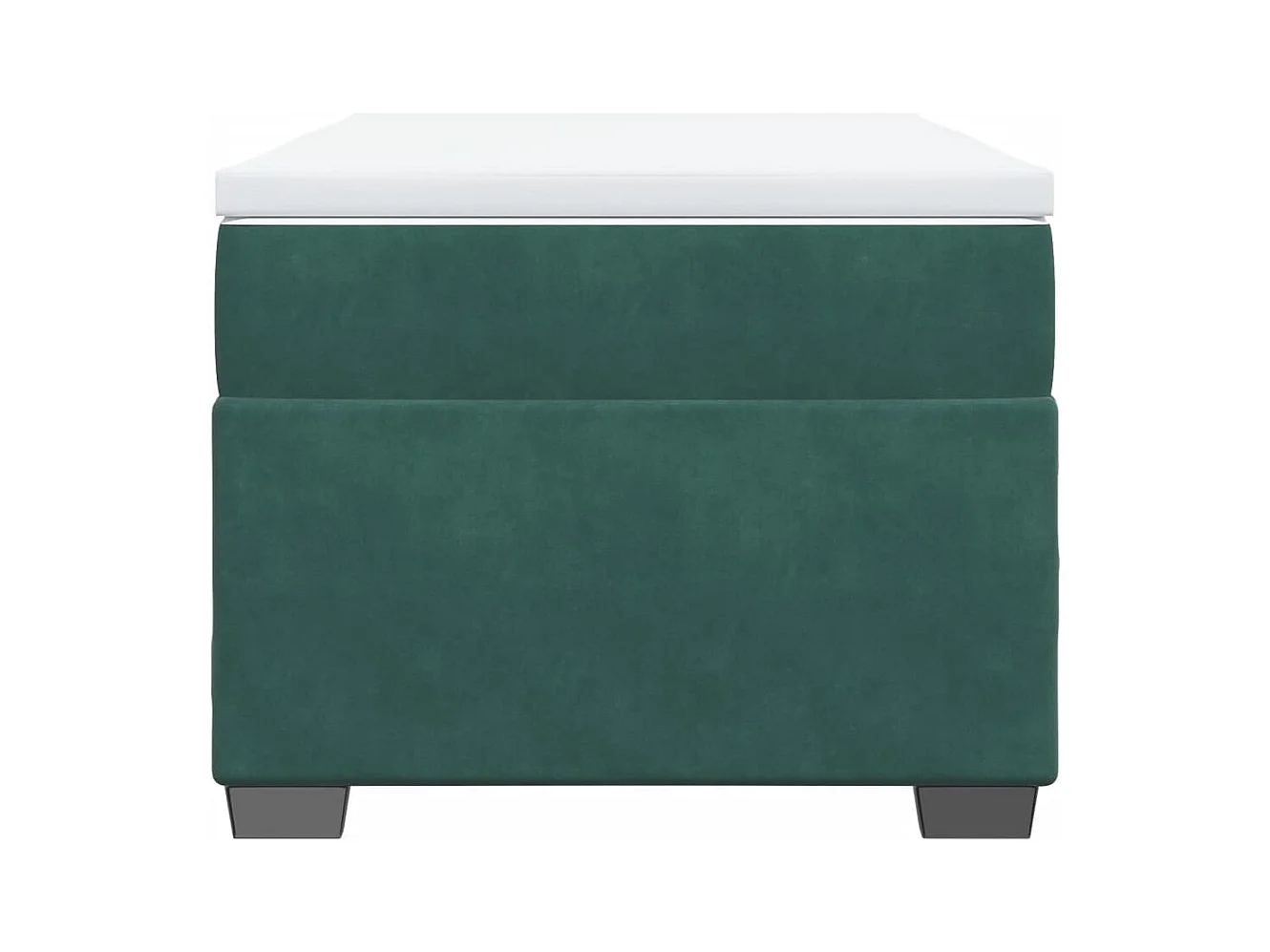 Cama com molas/colchão 80x200 cm veludo verde-escuro