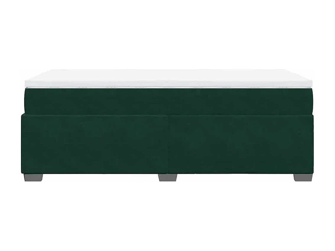 Sommier à lattes de lit et matelas Vert foncé 80x200 cm Velours