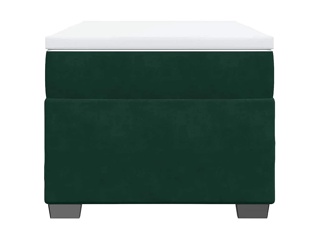 Boxspring met matras fluweel donkergroen 80x200 cm