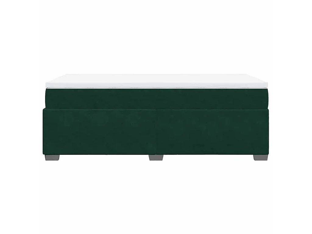 Boxspring met matras fluweel donkergroen 80x200 cm