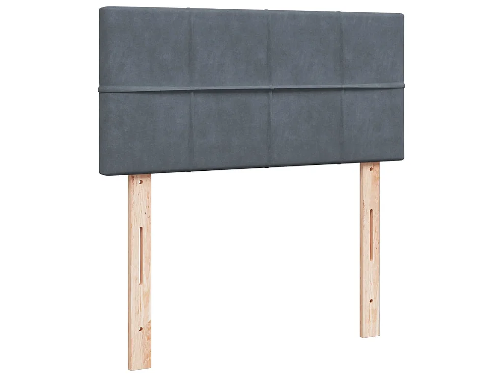 Boxspringbett mit Matratze Dunkelgrau 80x200 cm Samt
