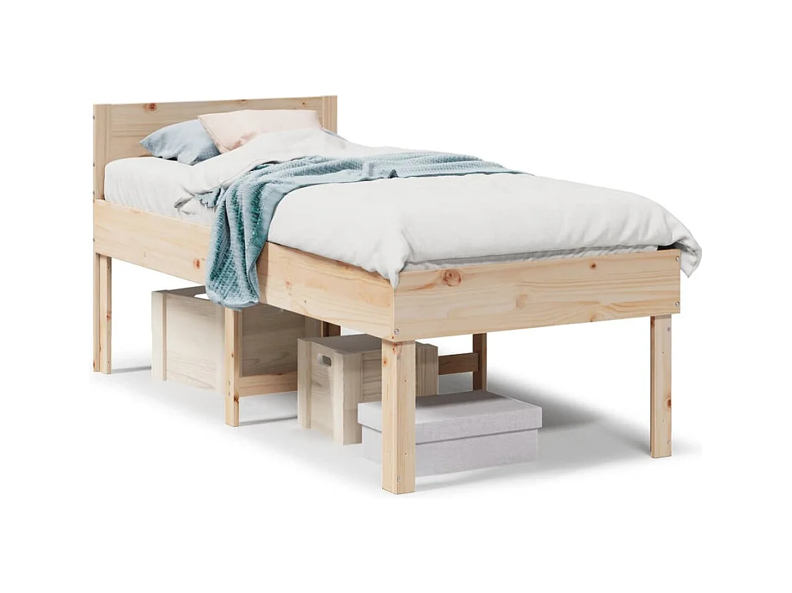 Cadre de lit sans matelas 80x200 cm bois massif de pin