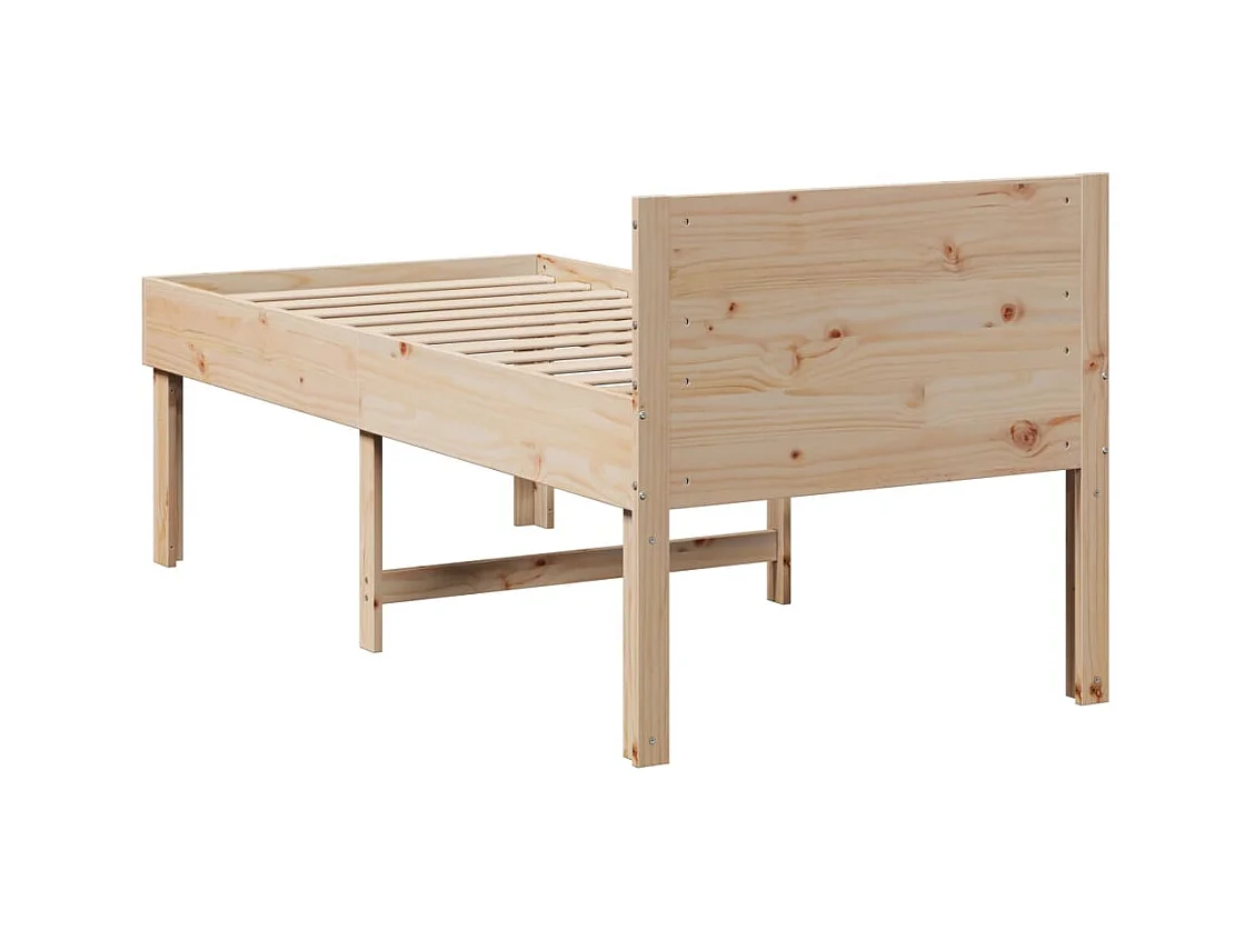 Cadre de lit sans matelas 80x200 cm bois massif de pin