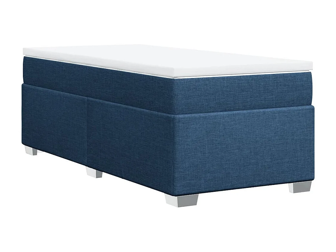 Boxspringbett mit Matratze Blau 80x200 cm Stoff