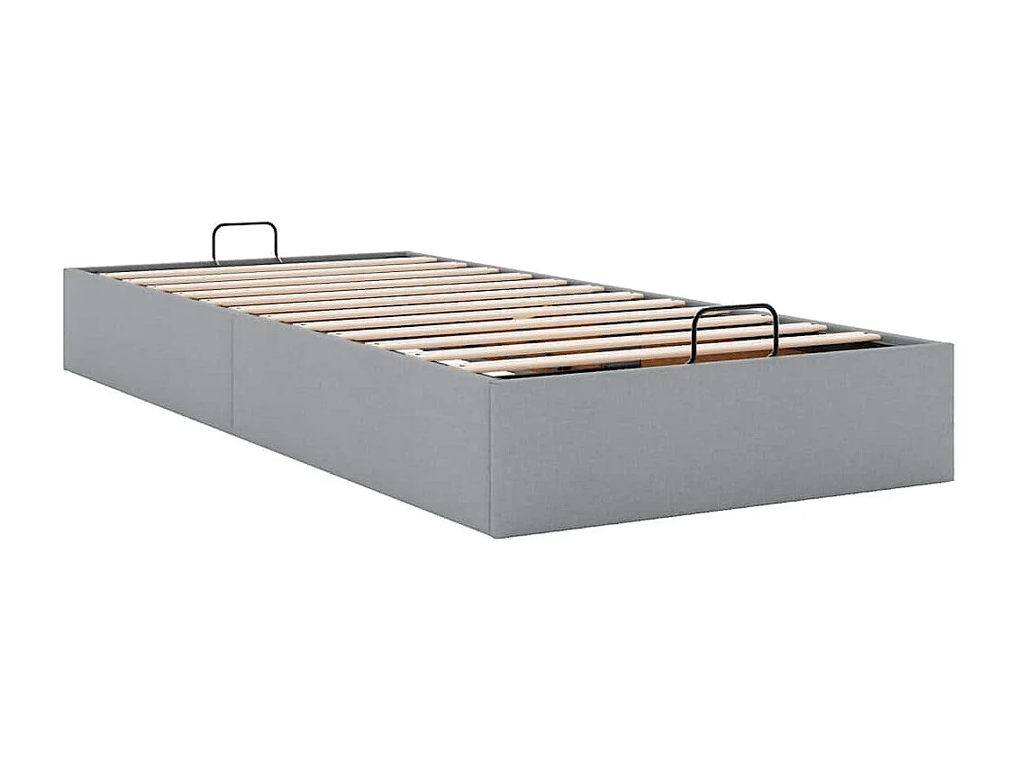 Bedframe zonder matras 80x200 cm stof lichtgrijs