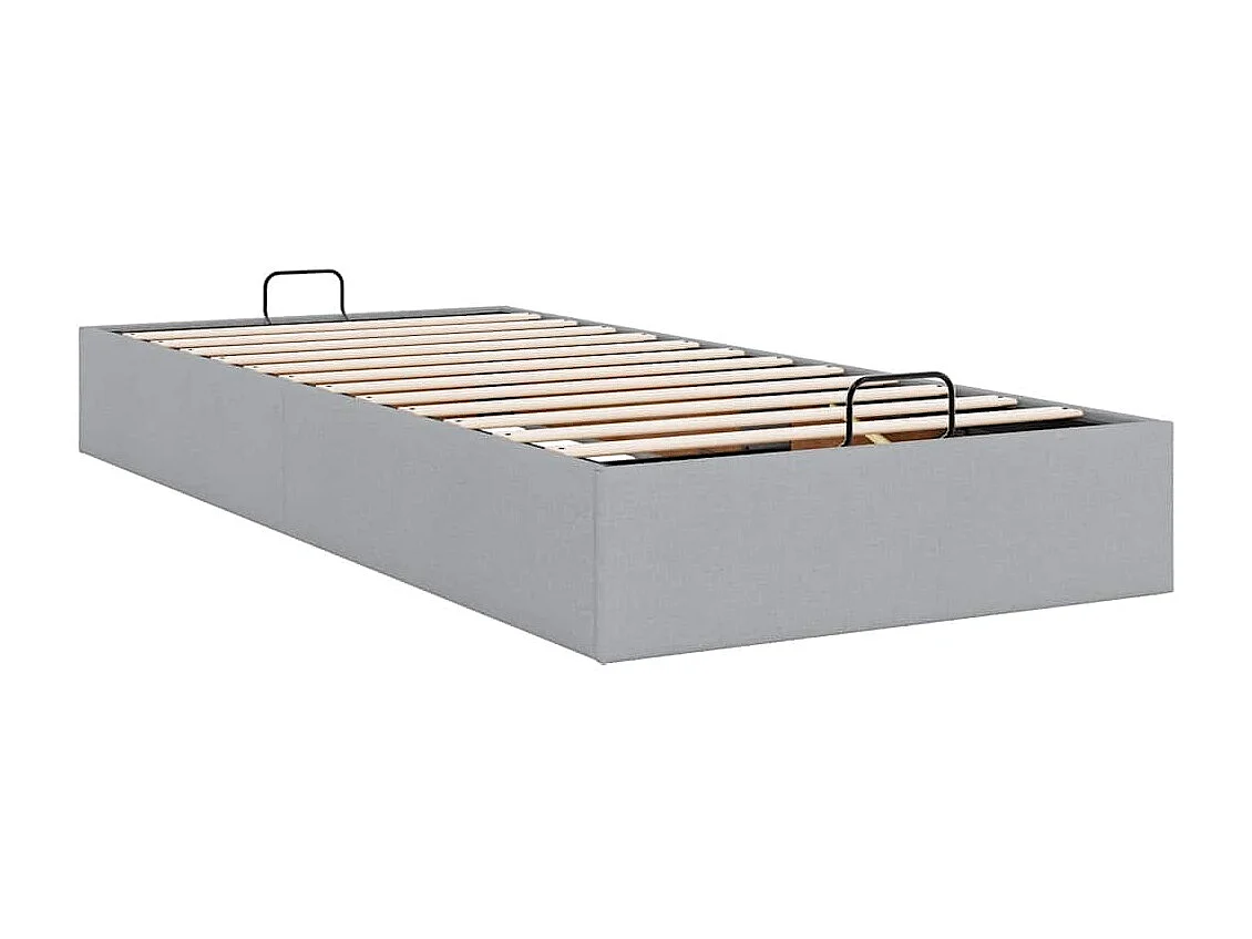 Bedframe zonder matras 80x200 cm stof lichtgrijs