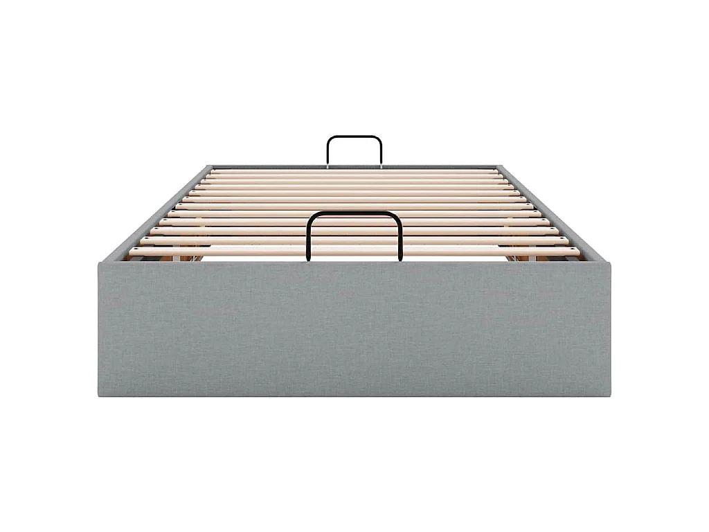 Bedframe zonder matras 80x200 cm stof lichtgrijs