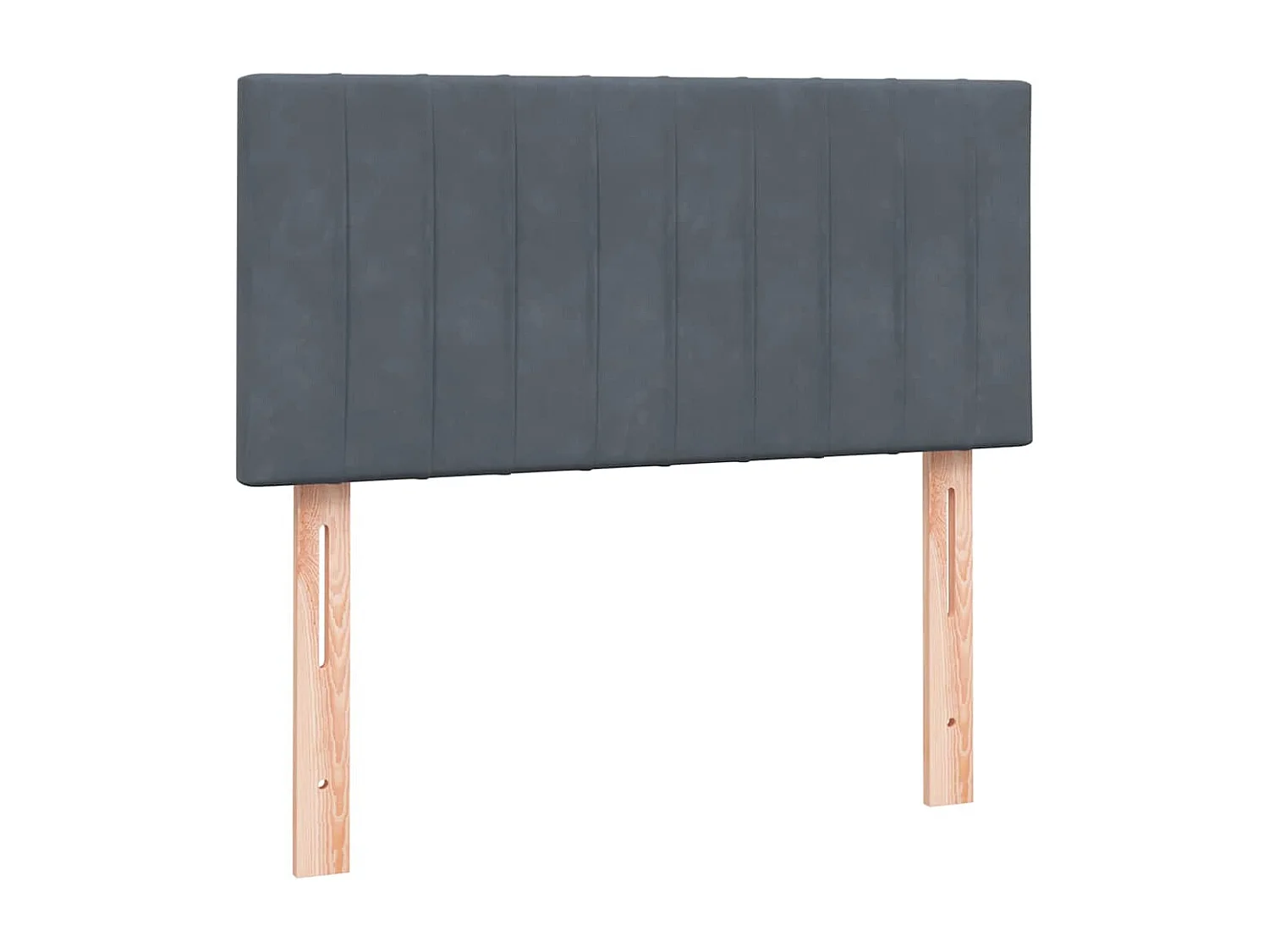 Cama box spring con colchón terciopelo gris oscuro 80x210 cm