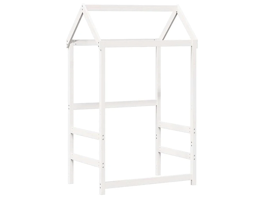 Lit de jour avec toit sans matelas blanc 80x200 cm bois massif