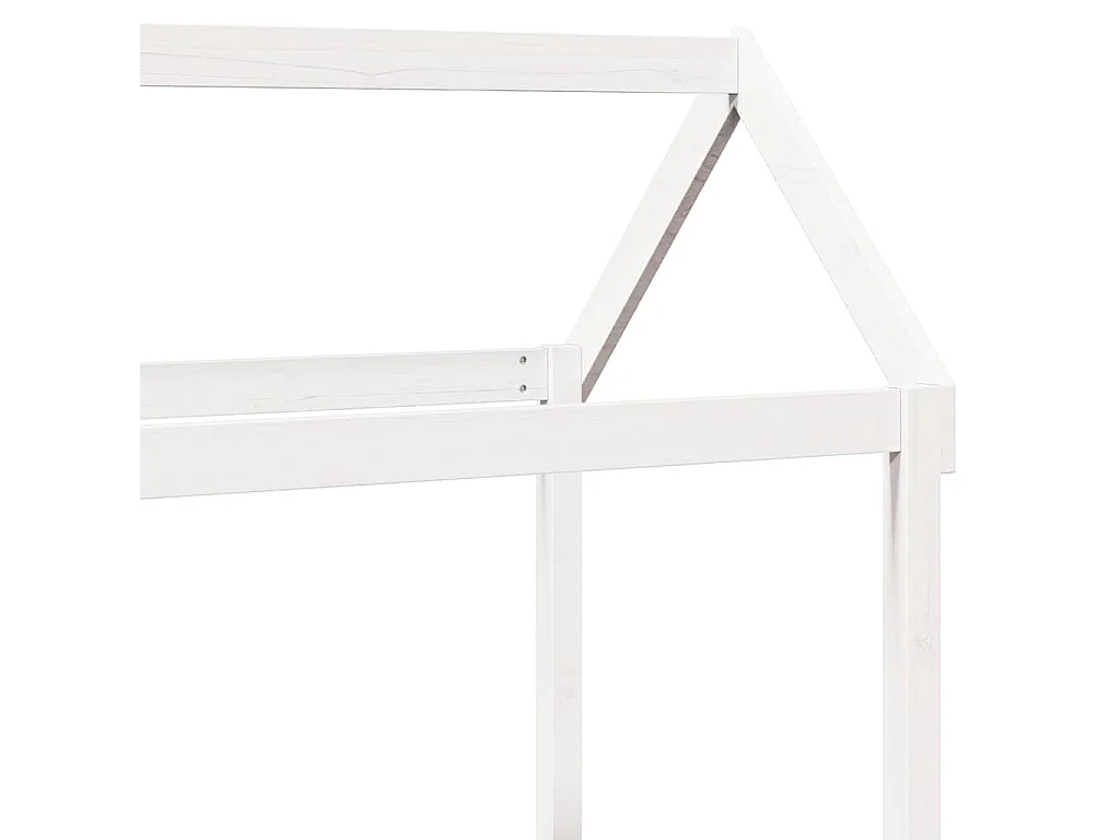 Lit de jour avec toit sans matelas blanc 80x200 cm bois massif