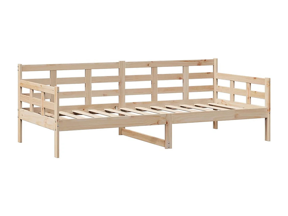 Sofá cama con cajones madera maciza de pino 80x200 cm