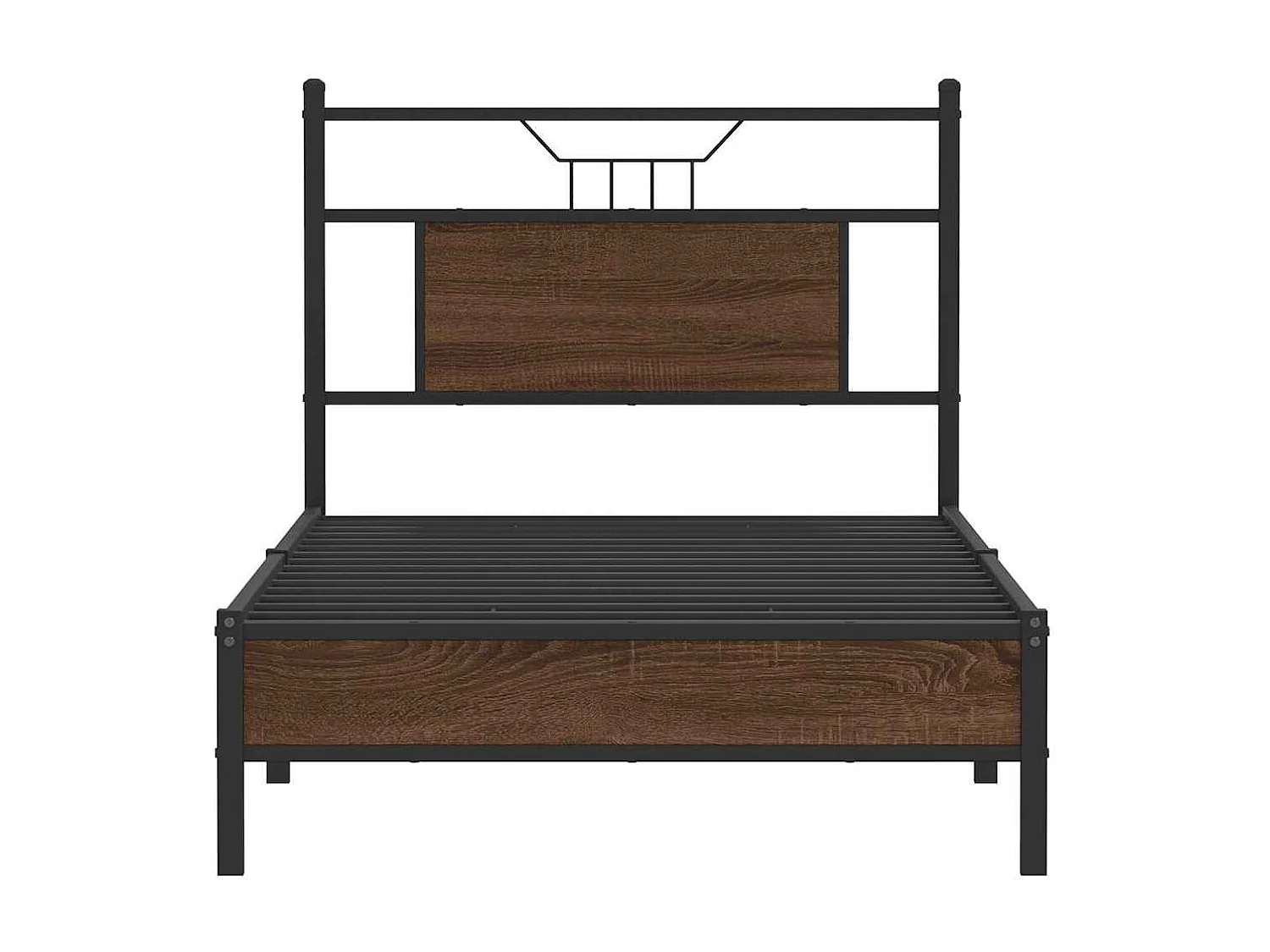 Cadre de lit sans matelas chêne marron 75x190cm bois ingénierie