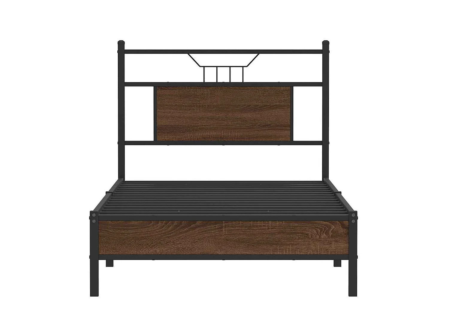 Bettgestell ohne Matratze Braun Eiche 75x190 cm Holzwerkstoff