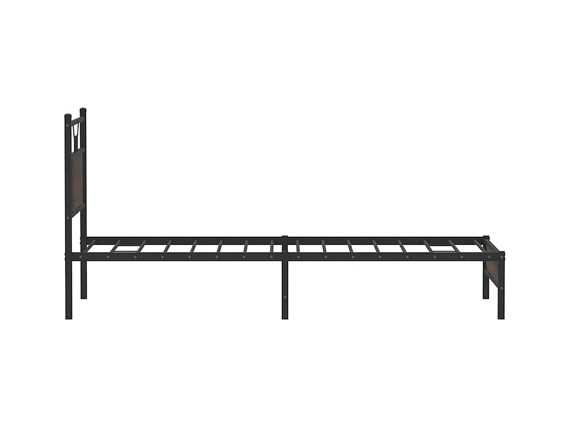 Bettgestell ohne Matratze Braun Eiche 75x190 cm Holzwerkstoff