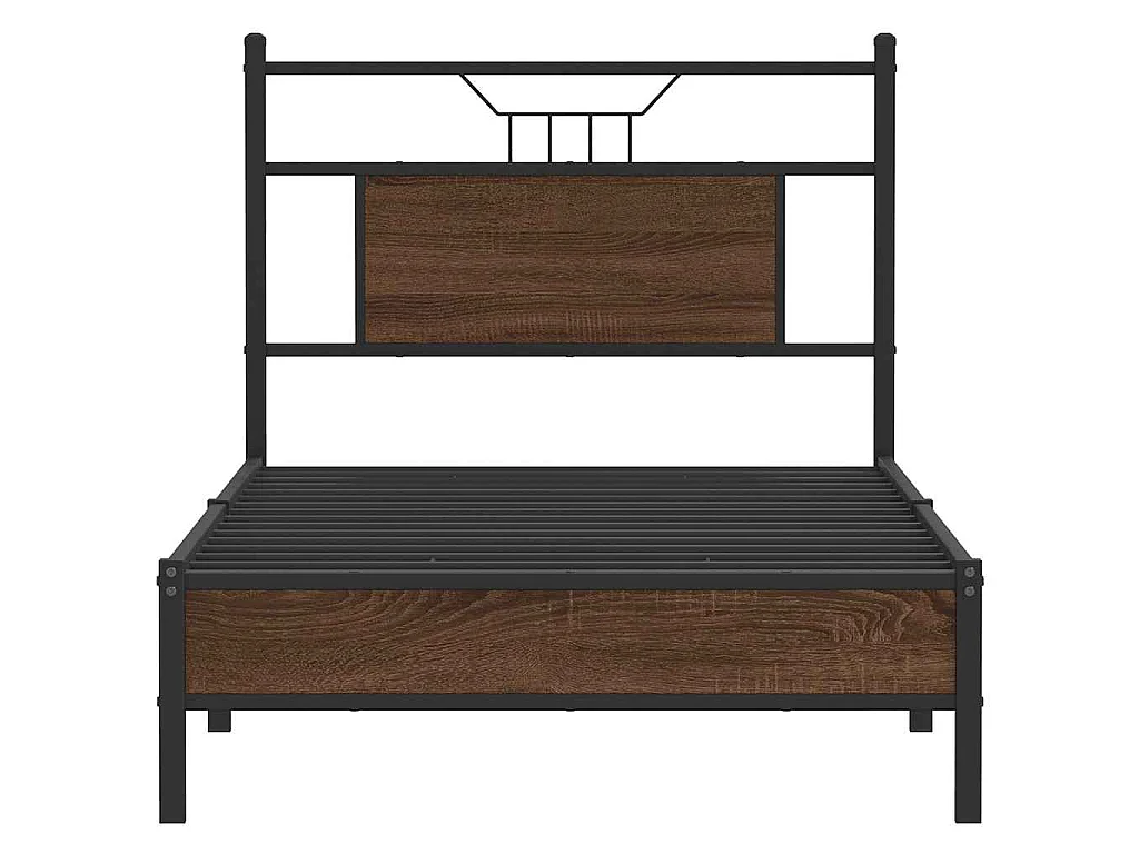 Cadre de lit sans matelas chêne marron 75x190cm bois ingénierie